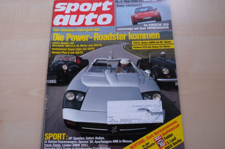 Deckblatt Sport Auto (05/1986)